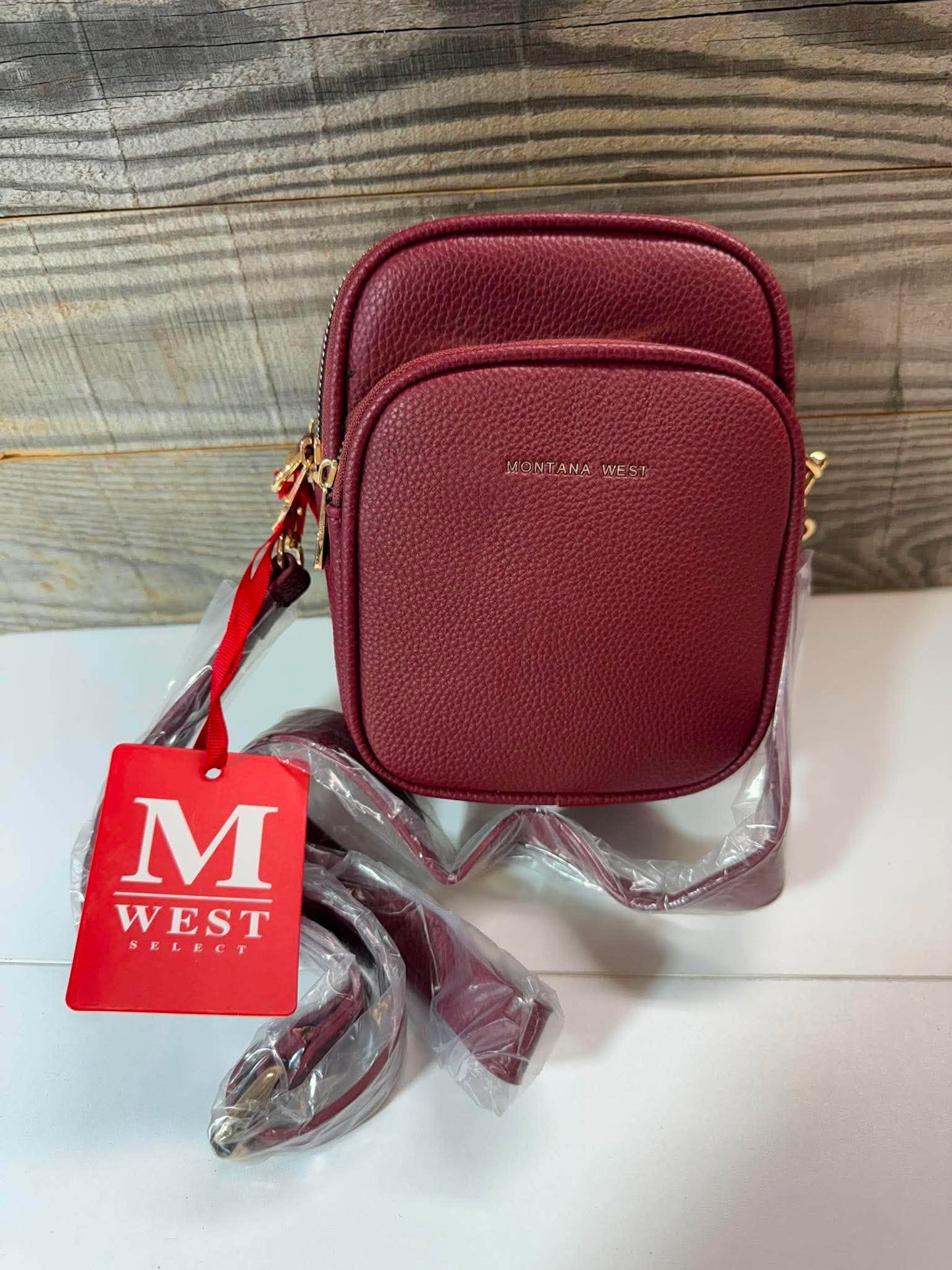 Montana West Burgundy Crossbody Bag