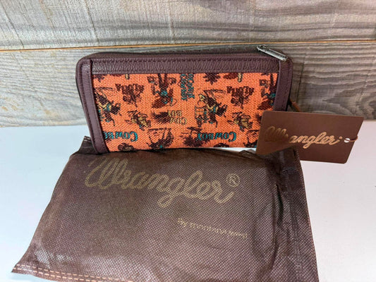 Wrangler cowboy-print wallet.