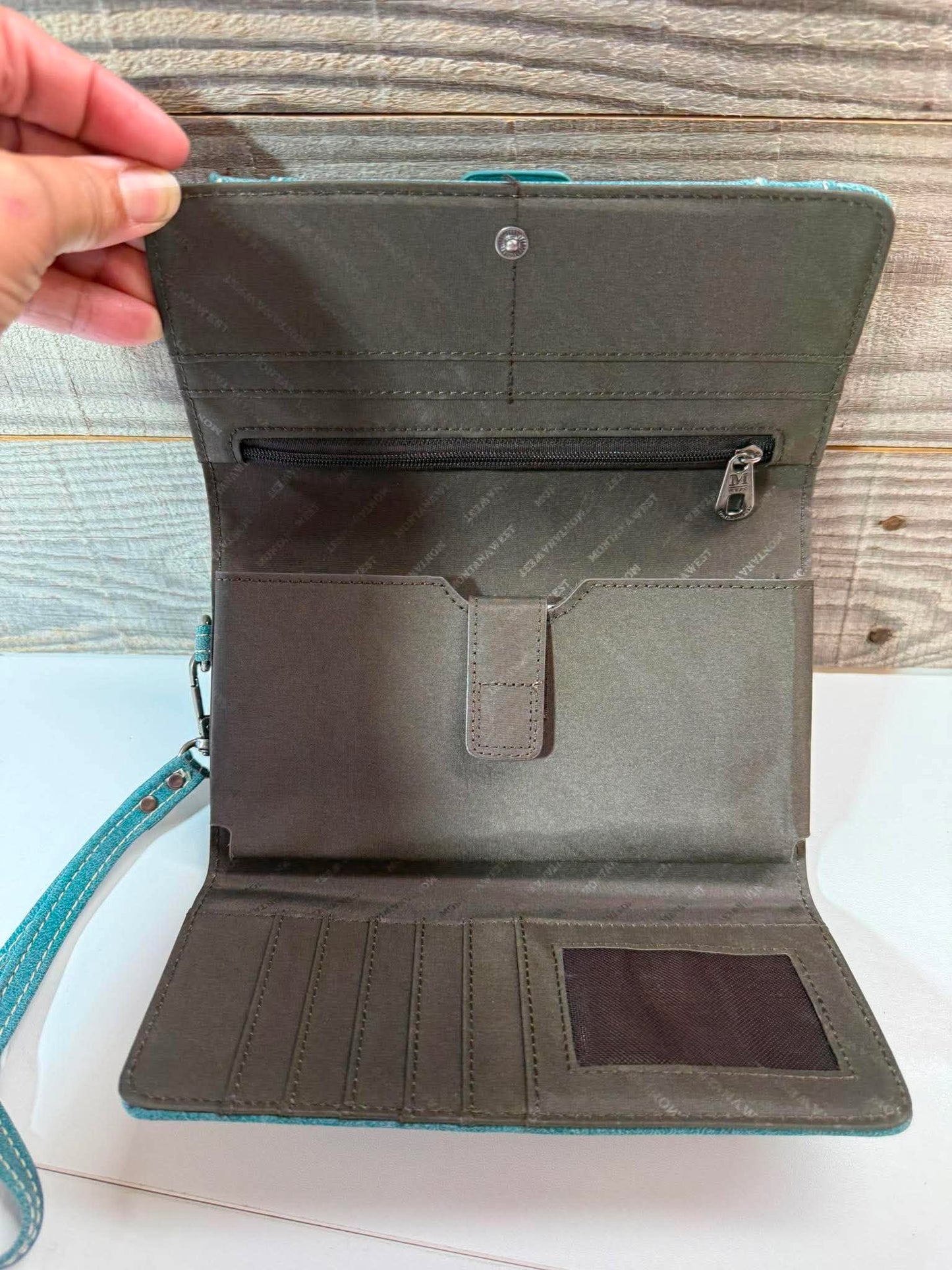 Montana West Turquoise Western Wallet Wristlet