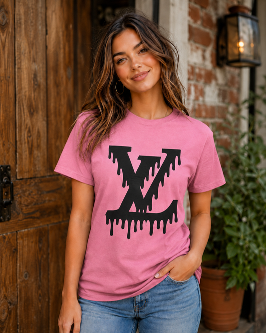 Black Dripping Monogram Graphic