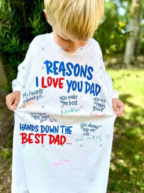 Reasons I Love You Dad – Personalized Father's Day T-Shirt