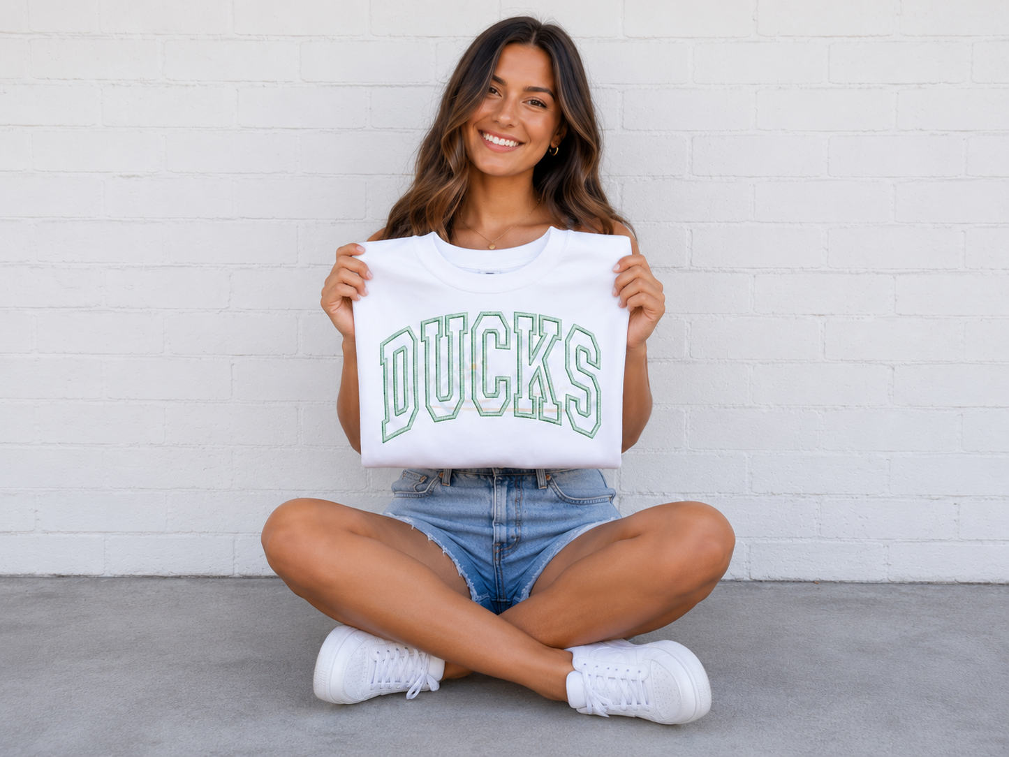 Ducks Embroidered Sweatshirt