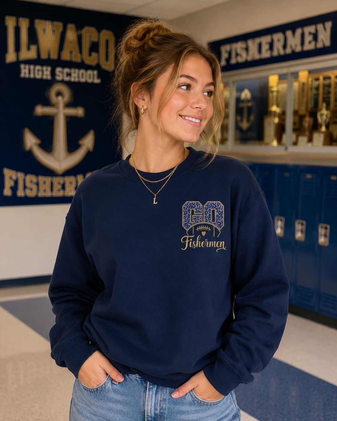 Embroidered School Spirit Football