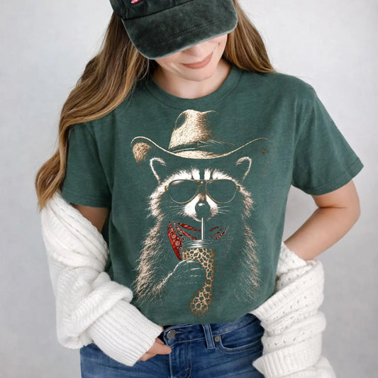 Western Raccoon Coffee T-Shirt