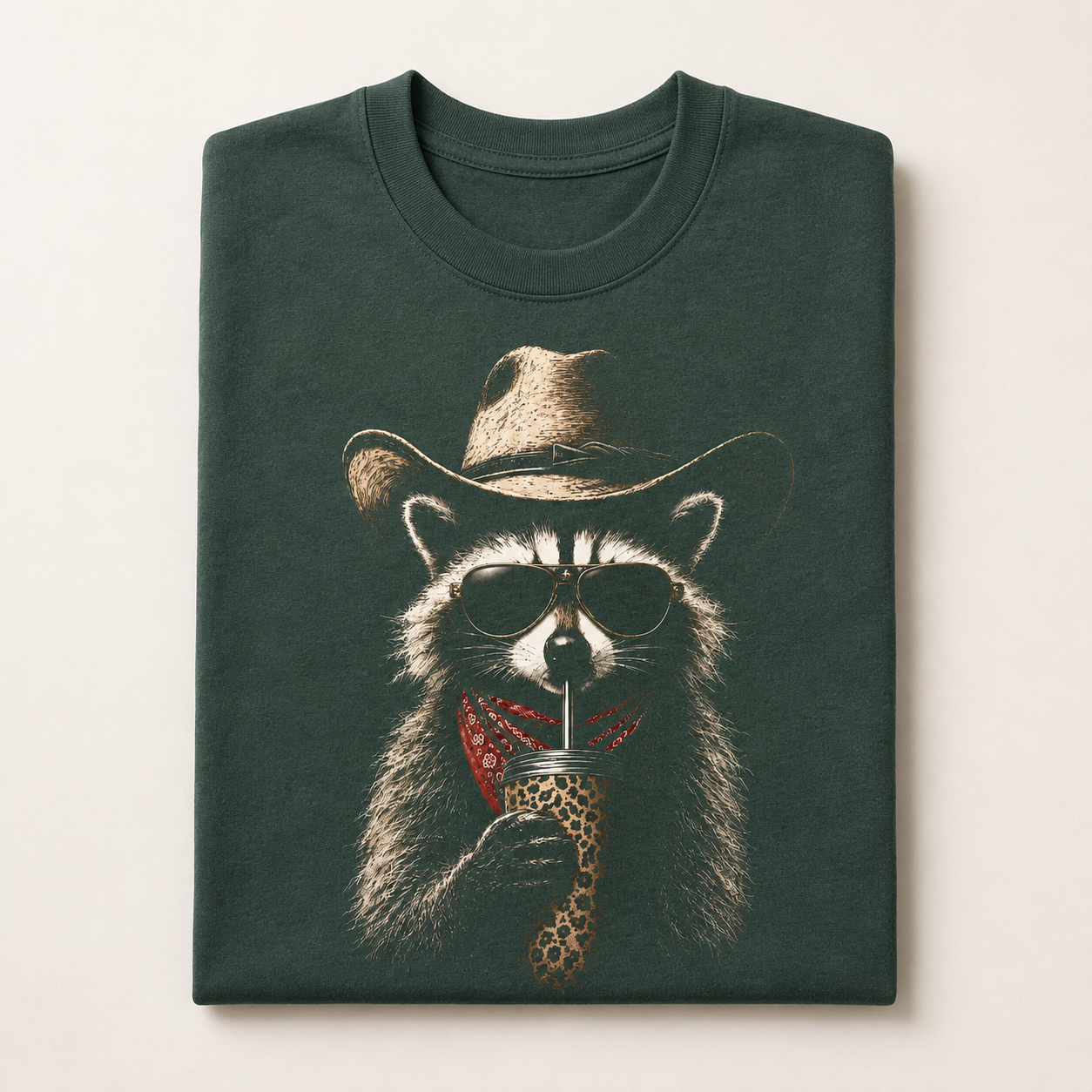 Western Raccoon Coffee T-Shirt