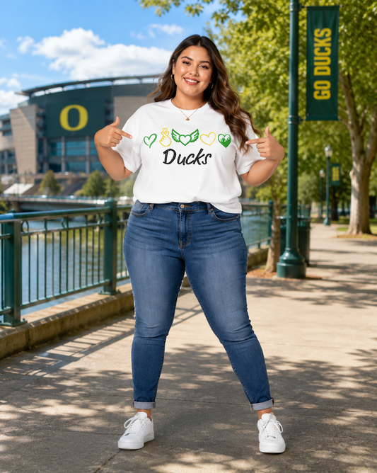 Ducks Heart Embroidered Style