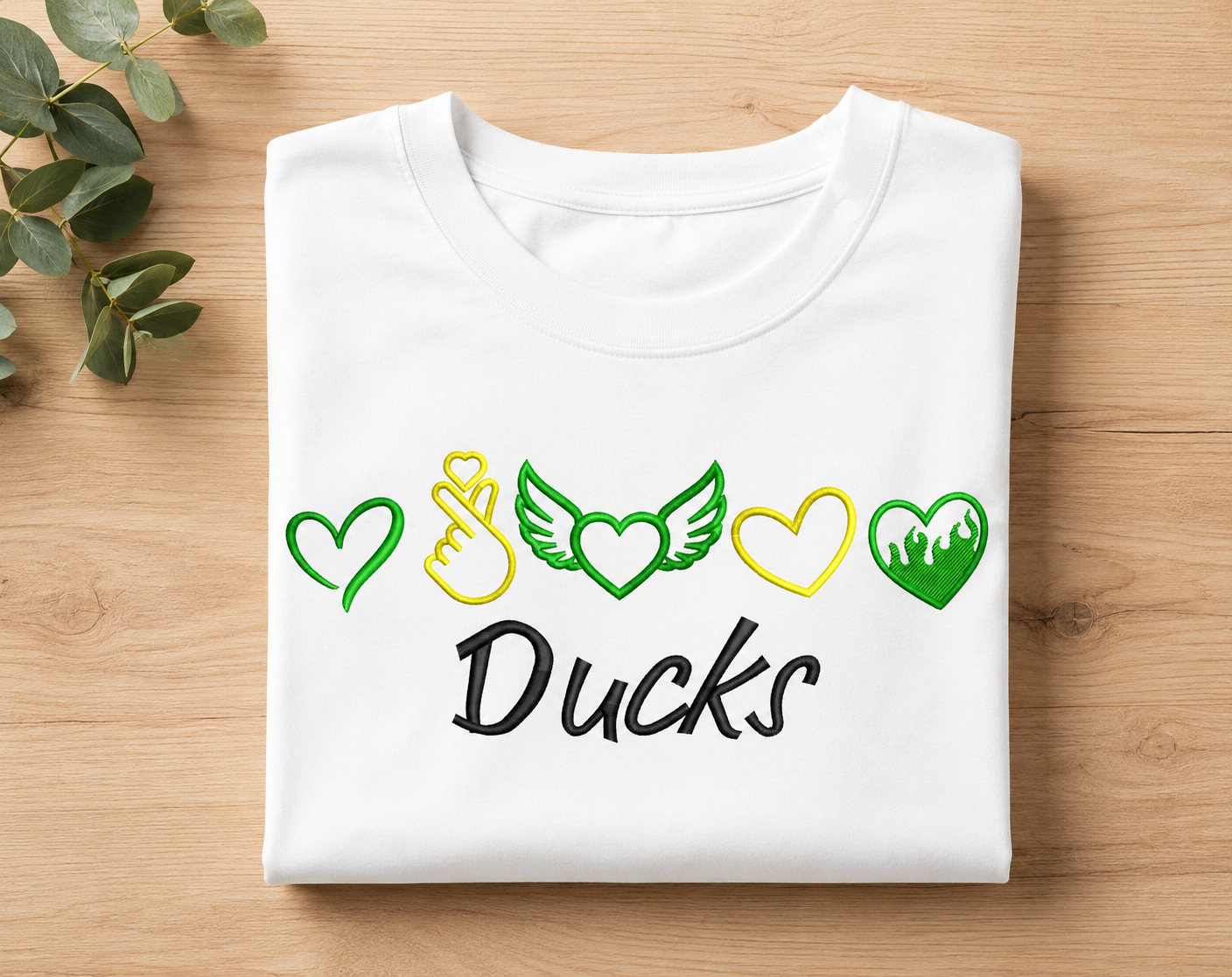 Ducks Heart Embroidered Style