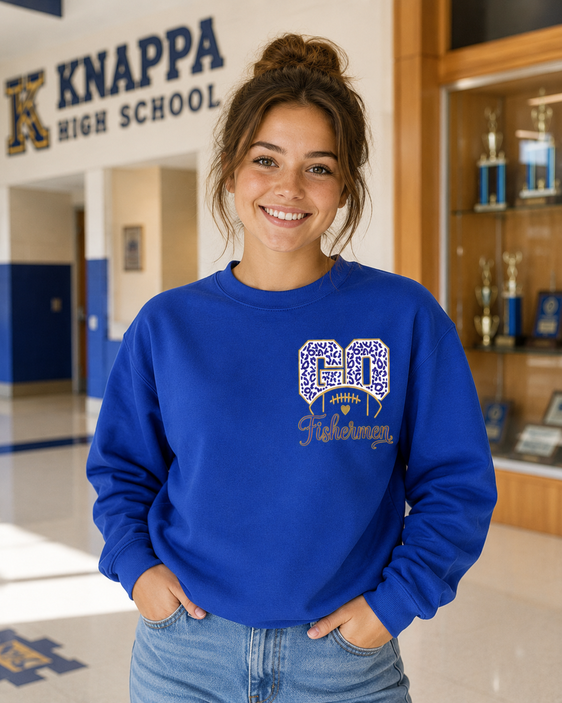 Embroidered School Spirit Football