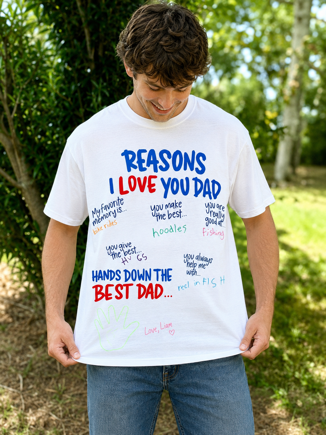 Reasons I Love You Dad – Personalized Father's Day T-Shirt
