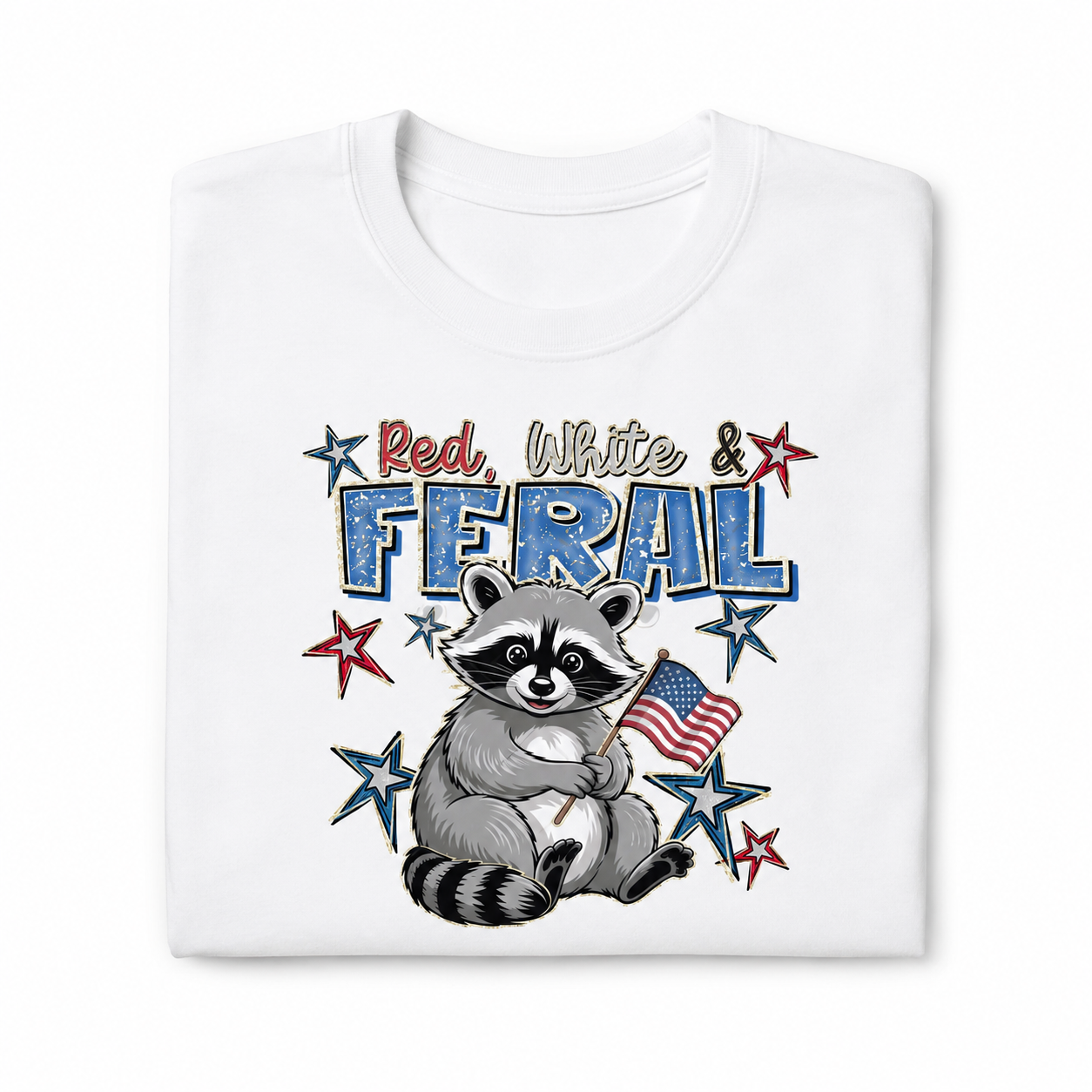 🇺🇸 Red, White & Feral Raccoon Patriotic 🦝✨