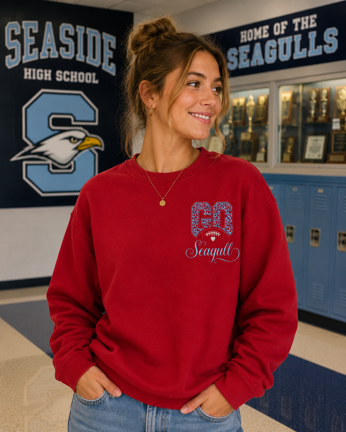 Embroidered School Spirit Football