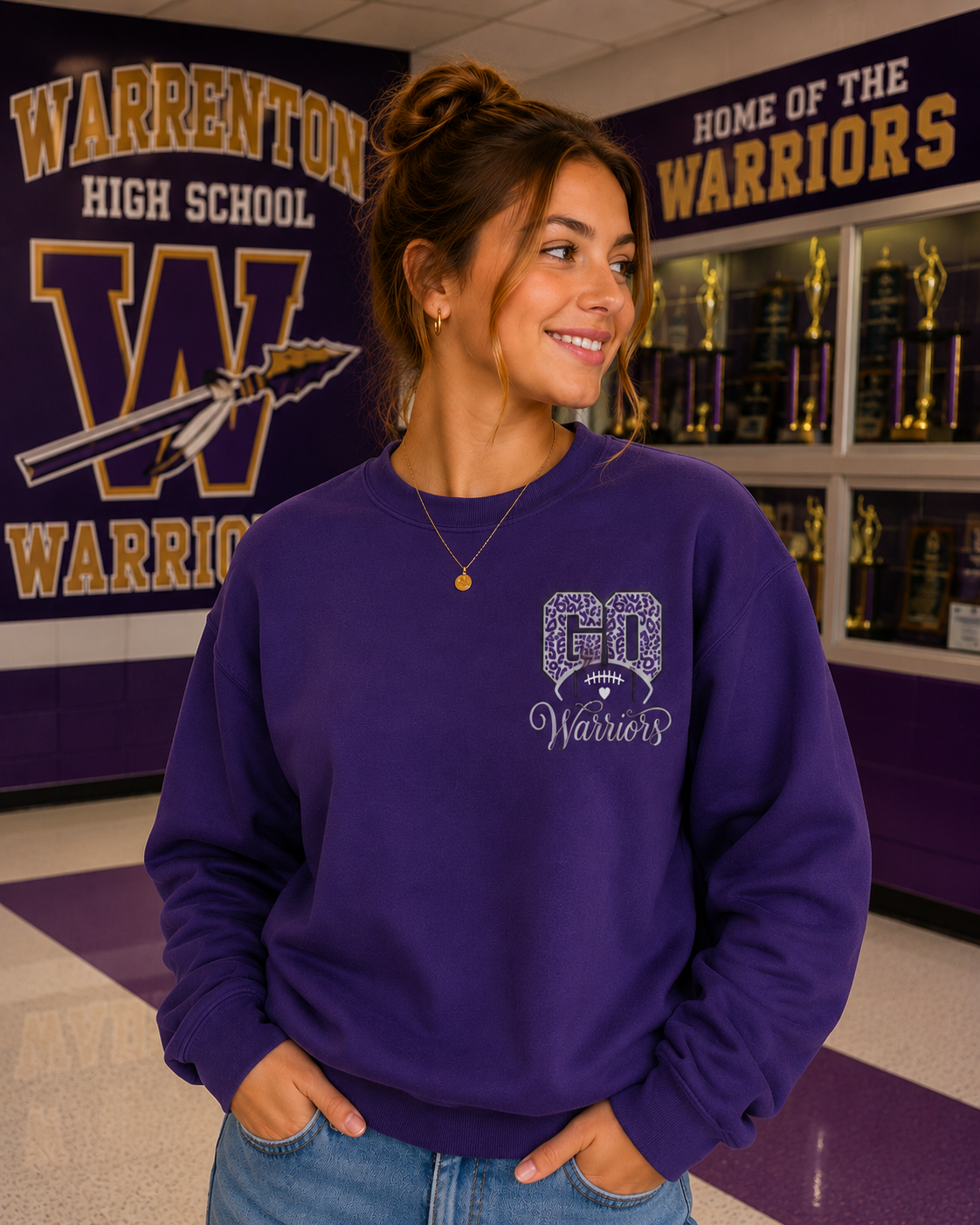 Embroidered School Spirit Football
